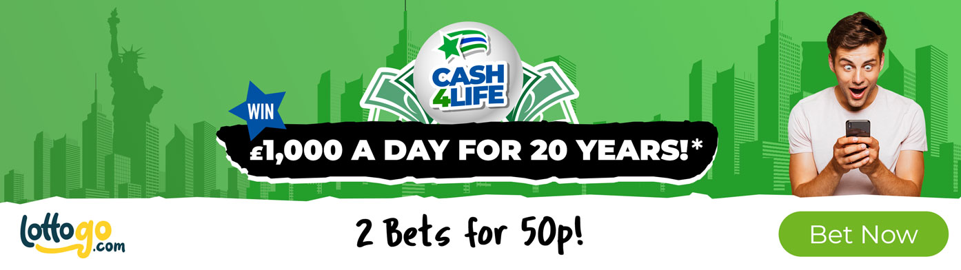 Cash4Life 2 Bets for 50p