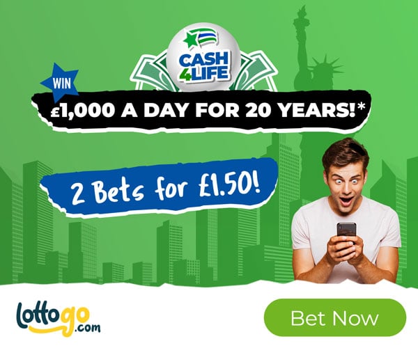 Cash4Life 2 Bets for 1.50